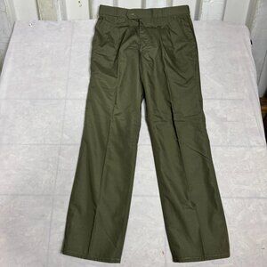 Lamigo Chino Pants‎ Mens Olive Green Pleated Front Straight Leg Comfort 34 NWT